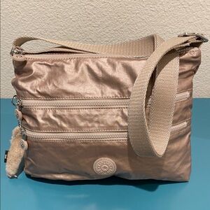 Kipling Metallic Glow Crossbody Bag with Signature Charm NWT